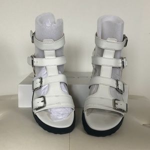 VIA SPIGA White Leather Gladiator Jacqueline